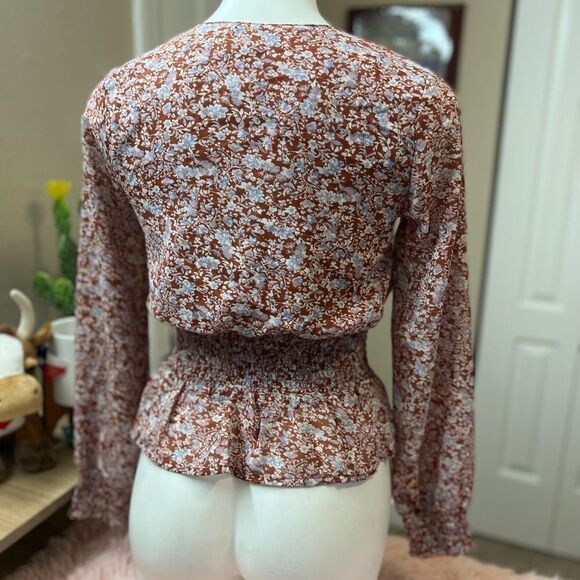 Popana Floral blouse long sleeve size XSmall - Picture 5 of 6